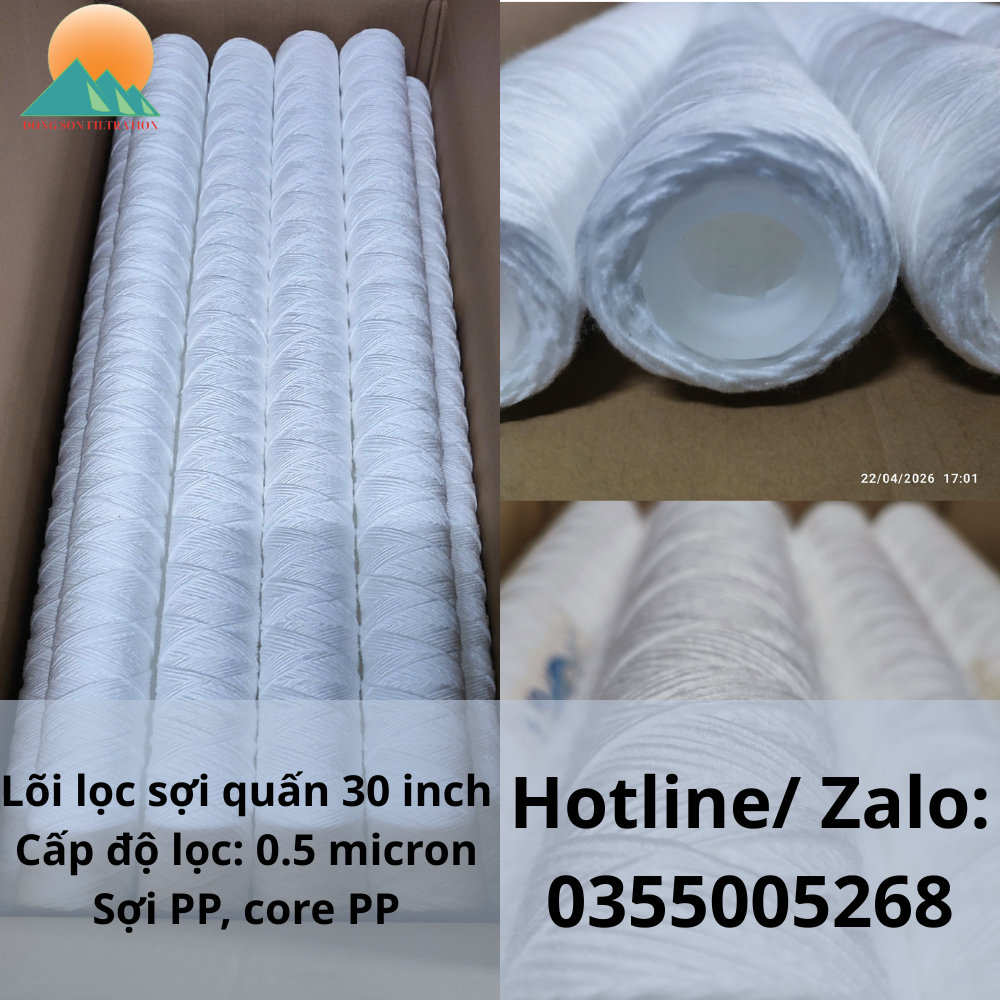 Lõi lọc sợi quấn 30 inch 0.5 micron