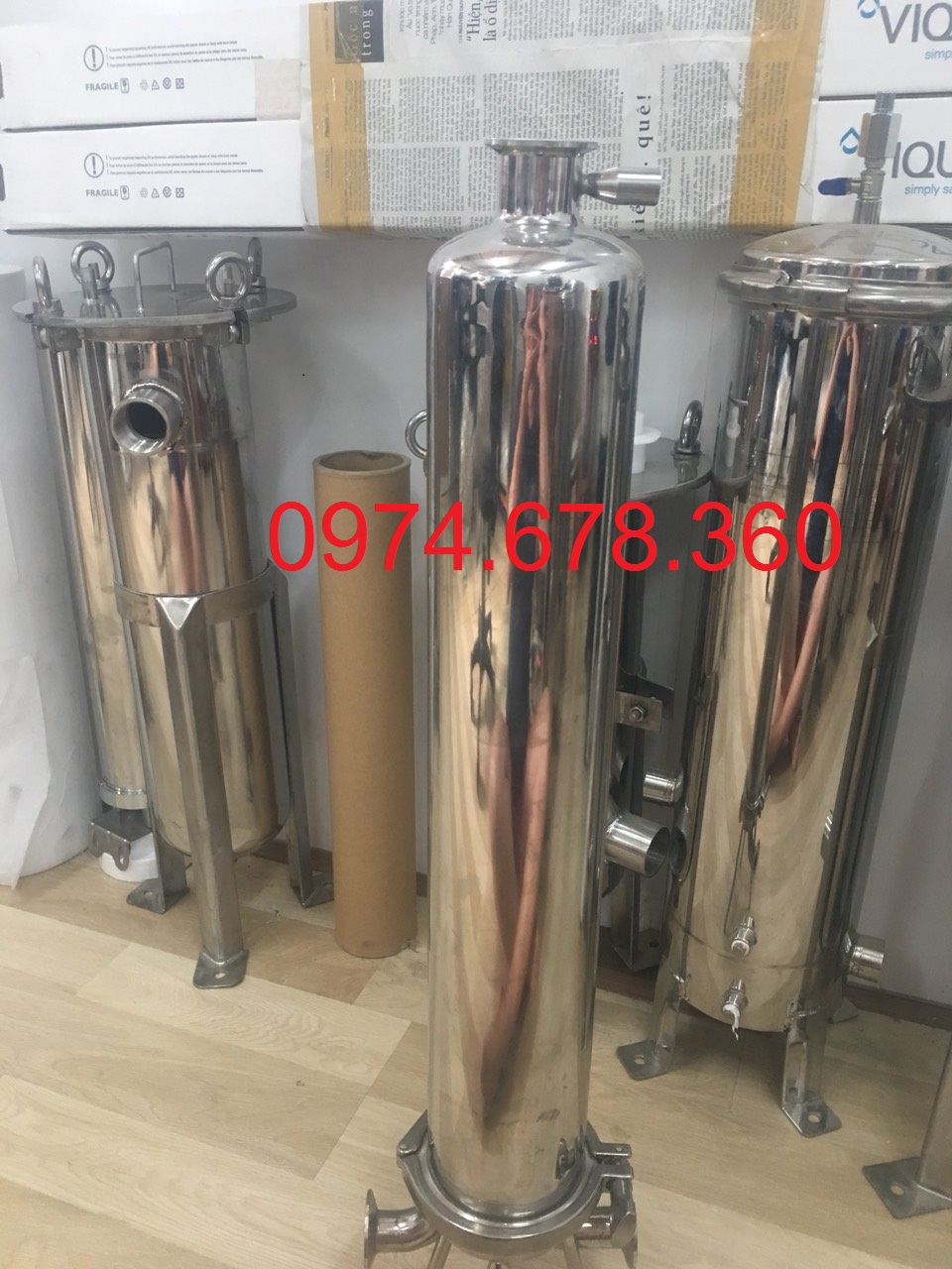 Bình lọc lõi inox lọc nước tinh khiết 