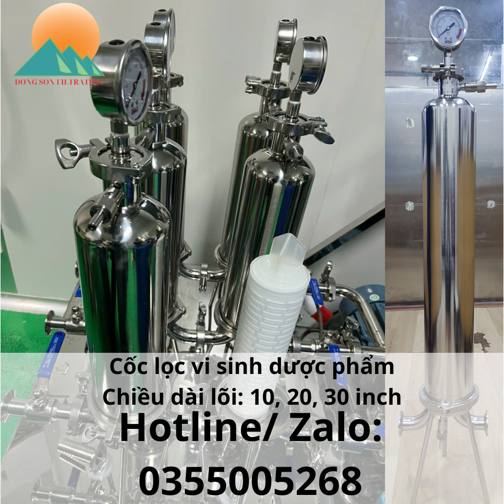 Cốc Inox 10 inch lọc dược phẩm