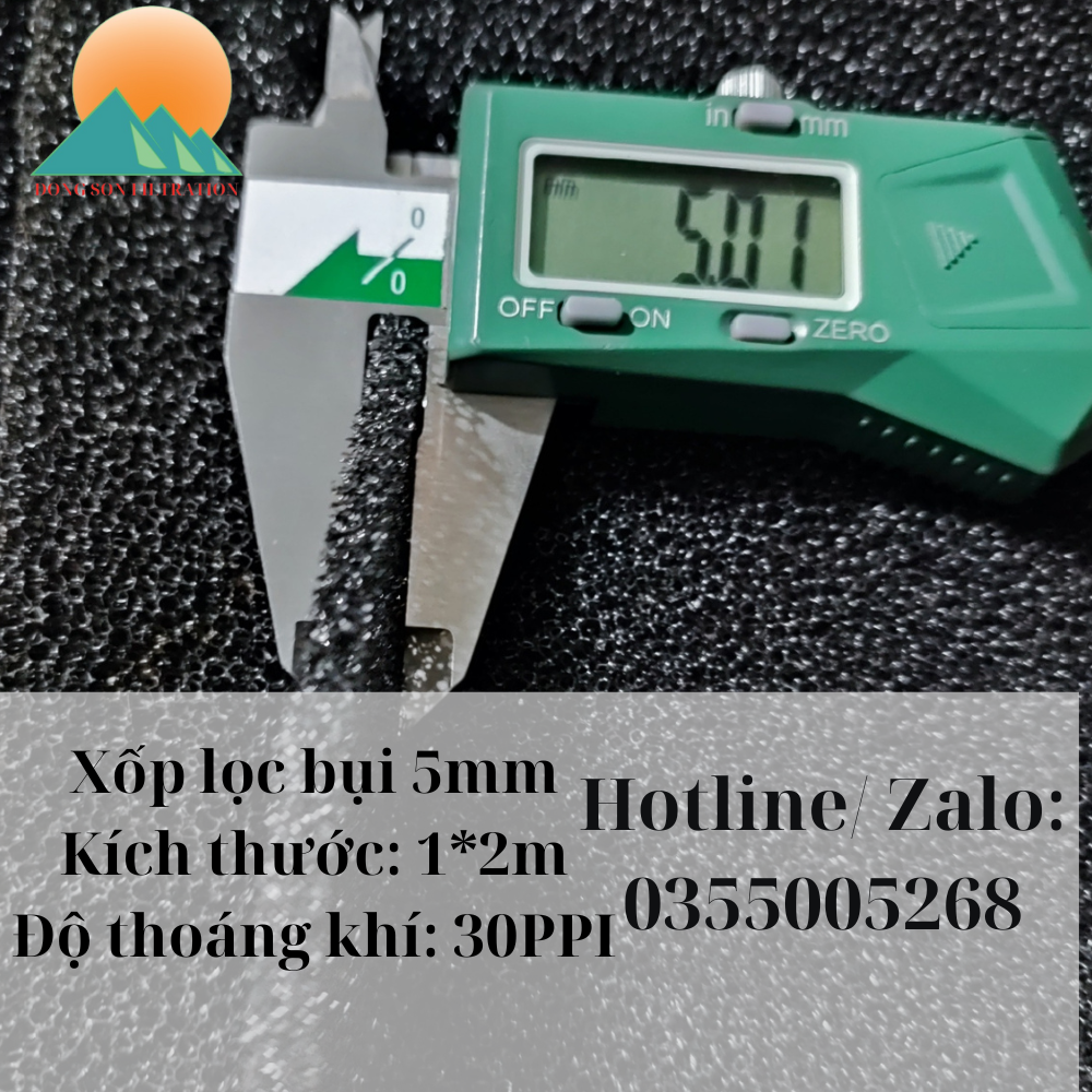 Xốp lọc bụi khử mùi 20ppi 5mm