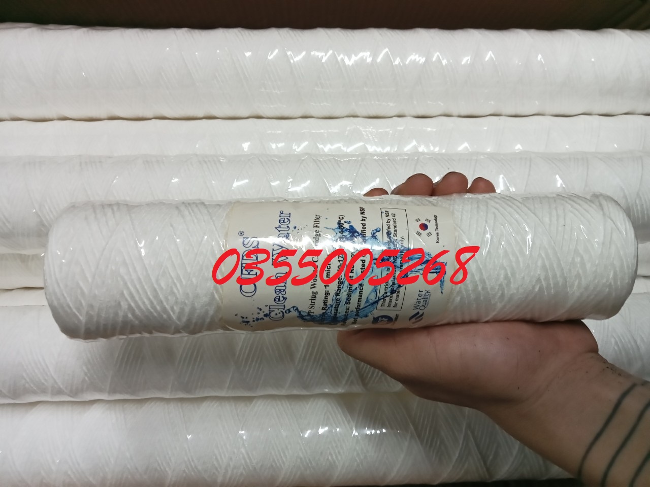 Lõi lọc sợi quấn 10 inch 1 micron lọc nước