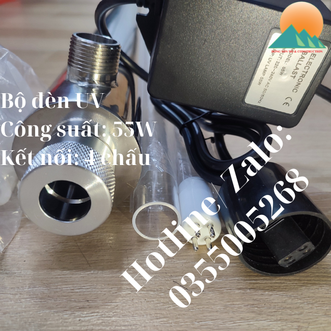 Bộ đèn UV 55W diệt khuẩn hiệu quả