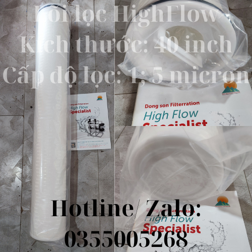 Lõi lọc HighFlow 40 inch 1-5 micron