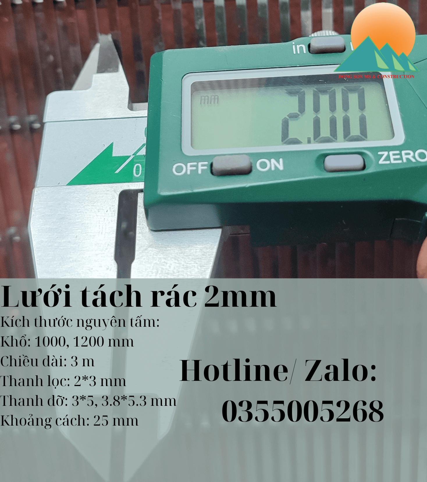 Lưới tách rác 2mm