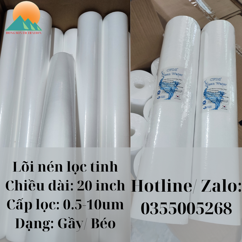 Lõi lọc bông nén 20 inch lọc tinh