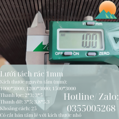 Lưới tách rác khe 1mm