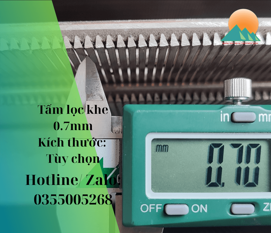 Lưới tách rác 0.7mm ngành môi trường