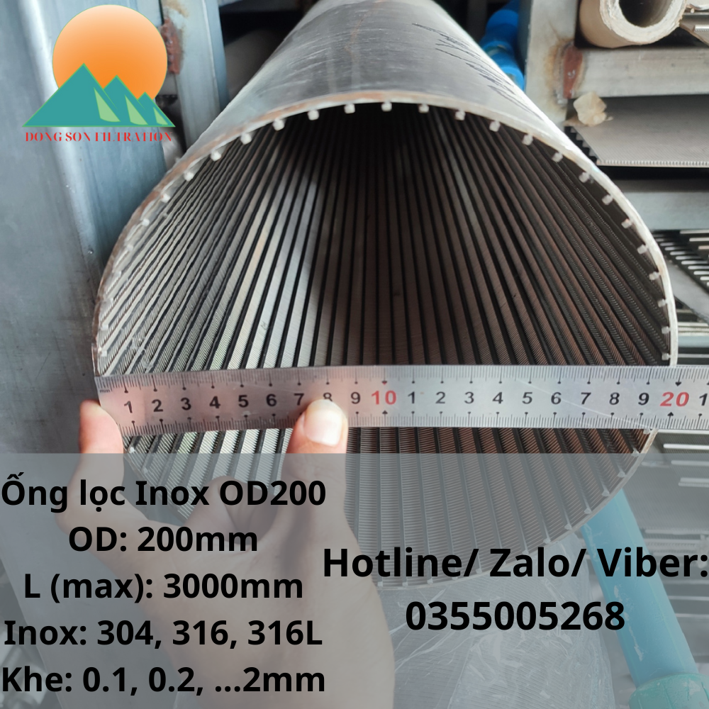 Ống lọc inox OD200