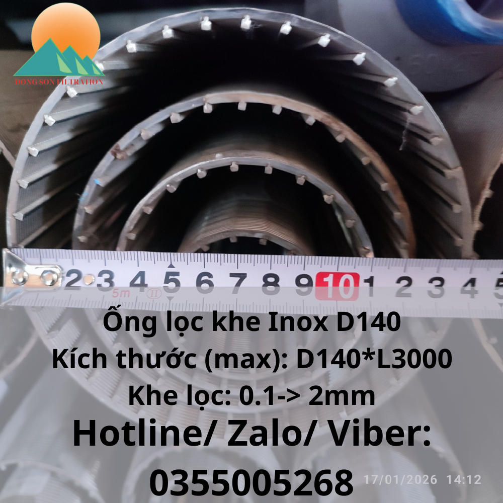 Ống lọc khe Inox D140