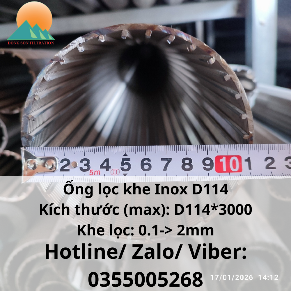 Ống lọc khe inox D114