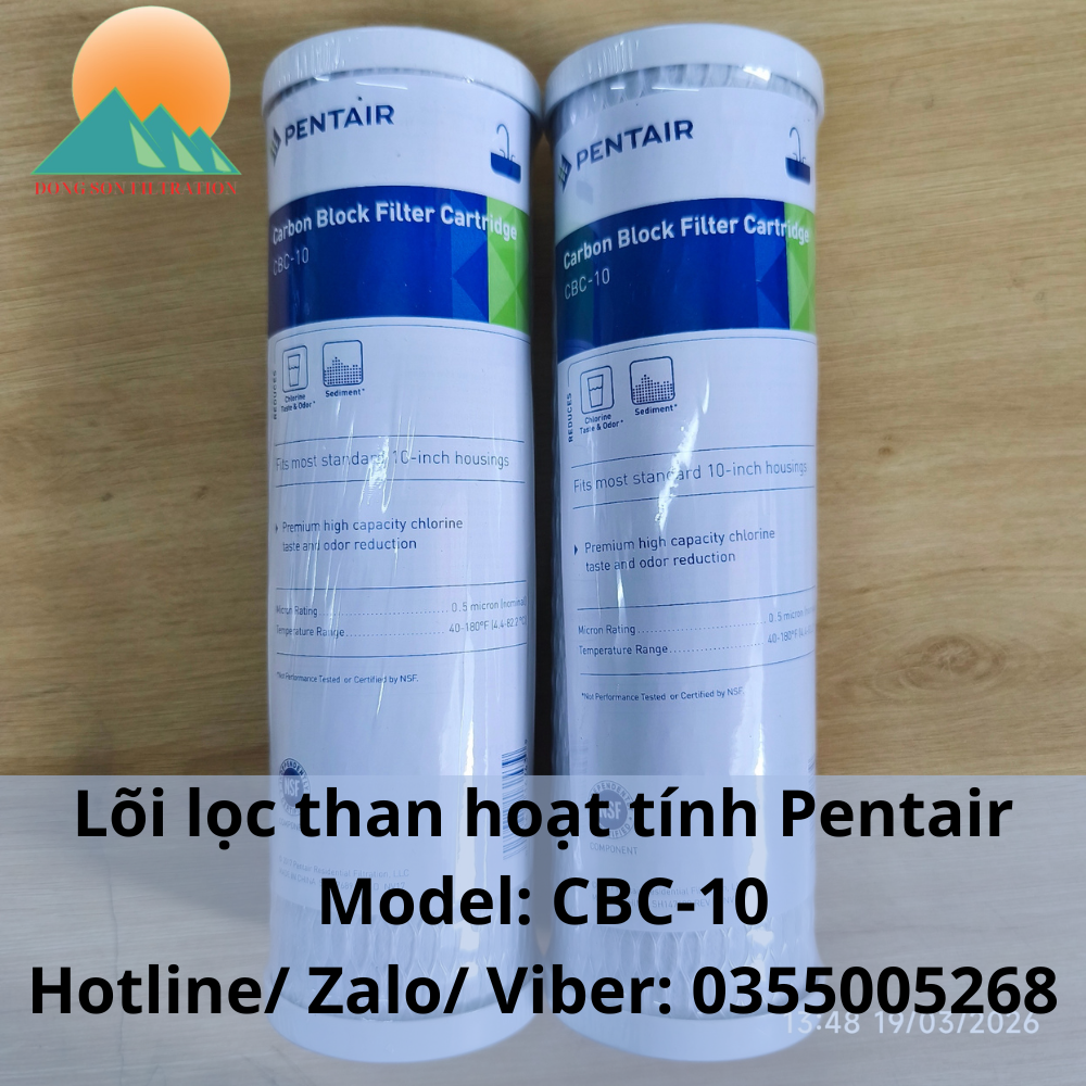 Lõi lọc than hoạt tính Pentair CBC-10