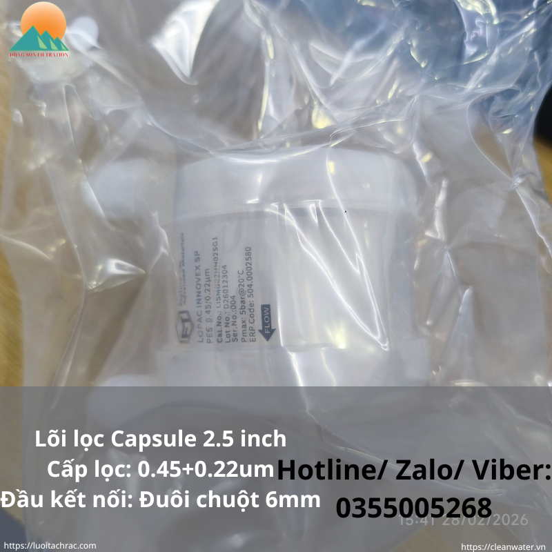 Lõi lọc capsule PES 2.5 inch